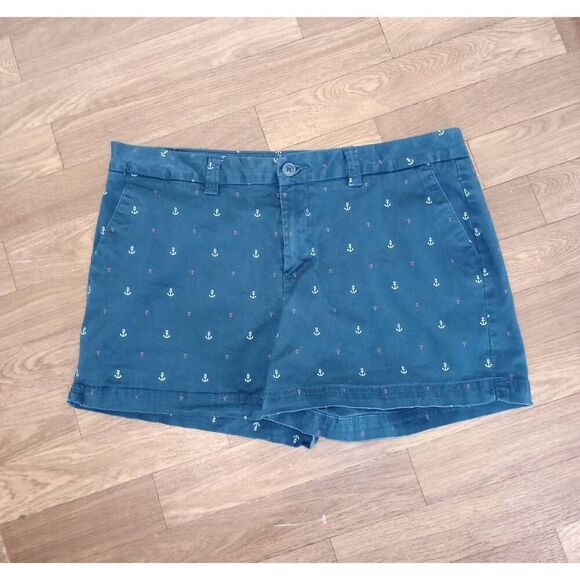 Magellan outdoors, navy blue, anchor women's shorts. Size 14 - Picture 1 of 7